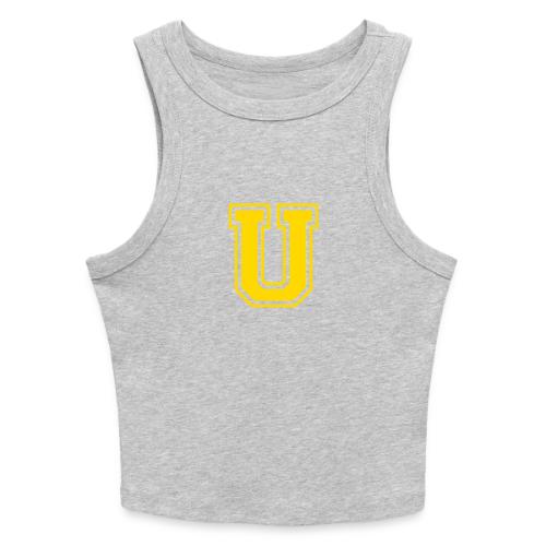 Letter U – Capital Athletic Alphabet Monogram - Slim Fit Rib Women's Tank Top