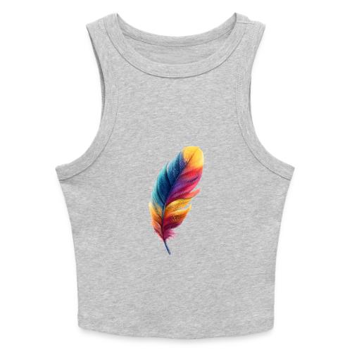 Rainbow Flight Feather - Slim Fit Rib Women's Tank Top
