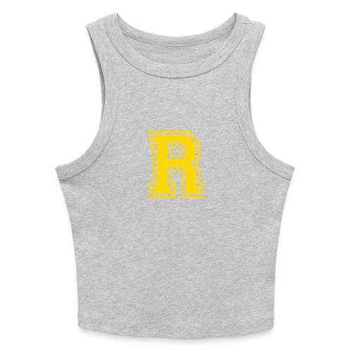 Letter R – Capital Athletic Alphabet Monogram - Slim Fit Rib Women's Tank Top