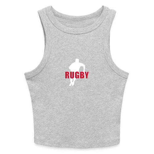 Bold Rugby Action Silhouette - Slim Fit Rib Women's Tank Top