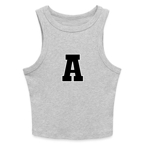Varsity Letter A Athletic Monogram Design - Slim Fit Rib Women's Tank Top