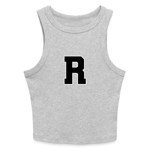 Varsity Letter R Athletic Monogram - Slim Fit Rib Women's Tank Top