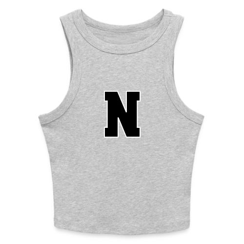 Varsity Letter N Athletic Font Graphic - Slim Fit Rib Women's Tank Top