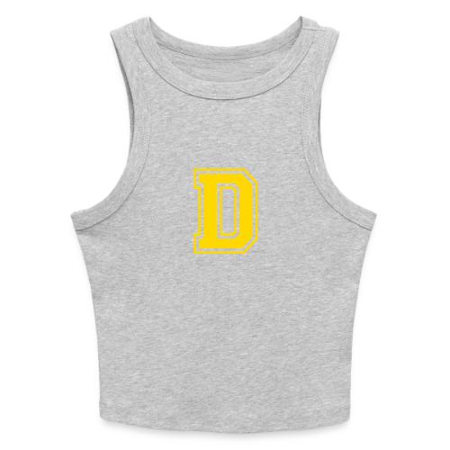 Letter D – Capital Athletic Alphabet Monogram - Slim Fit Rib Women's Tank Top