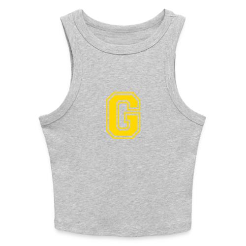 Letter G – Capital Athletic Alphabet Monogram - Slim Fit Rib Women's Tank Top