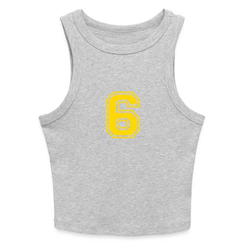Number 6 in a classic athletic collegiate font - Slim Fit Rib Women's Tank Top
