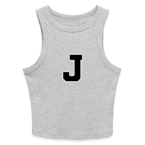 Varsity Letter J Athletic Alphabet Graphic - Slim Fit Rib Women's Tank Top