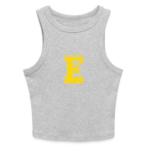 Letter E – Capital Athletic Alphabet Monogram - Slim Fit Rib Women's Tank Top