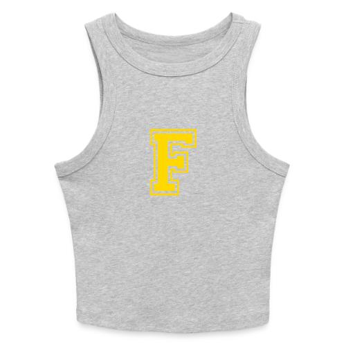 Letter F – Capital Athletic Alphabet Monogram - Slim Fit Rib Women's Tank Top