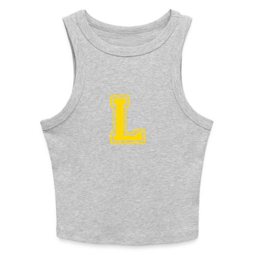 Letter L – Capital Athletic Alphabet Monogram - Slim Fit Rib Women's Tank Top