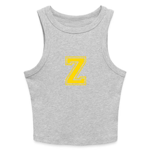 Letter Z – Capital Athletic Alphabet Monogram - Slim Fit Rib Women's Tank Top