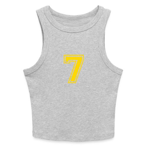 Number 7 in a classic athletic collegiate font - Slim Fit Rib Women's Tank Top