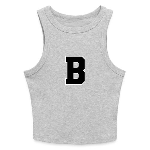 Varsity Letter B Athletic Alphabet Graphic - Slim Fit Rib Women's Tank Top