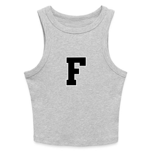 Varsity Letter F Athletic Monogram - Slim Fit Rib Women's Tank Top