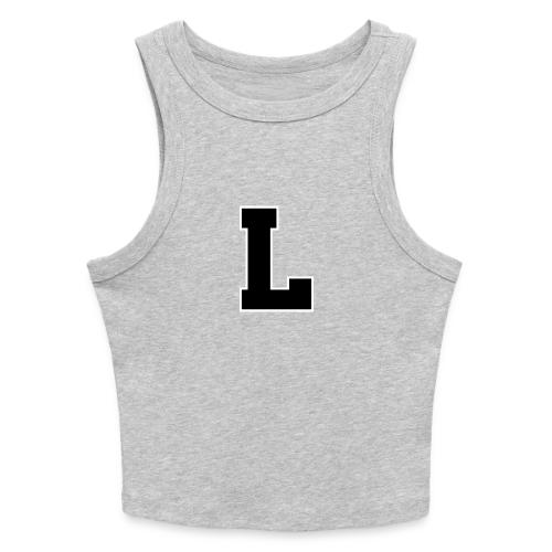 Varsity Letter L Athletic Monogram - Slim Fit Rib Women's Tank Top