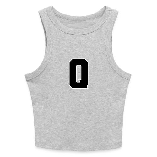 Varsity Letter Q Collegiate Font Graphic - Slim Fit Rib Women's Tank Top