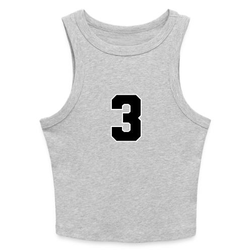 Varsity Number 3 Athletic Font - Slim Fit Rib Women's Tank Top