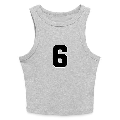 Varsity Number 6 Sports Font - Slim Fit Rib Women's Tank Top