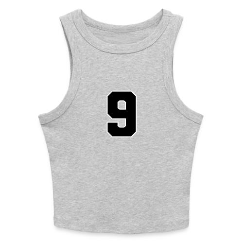 Varsity Number 9 Athletic Font - Slim Fit Rib Women's Tank Top