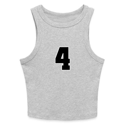Varsity Number 4 College Style - Slim Fit Rib Women's Tank Top