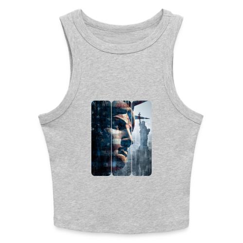 USA: Liberty in Three Visions - Slim Fit Rib Women's Tank Top
