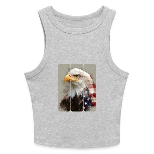 USA: Eagle of the Free - Slim Fit Rib Women's Tank Top
