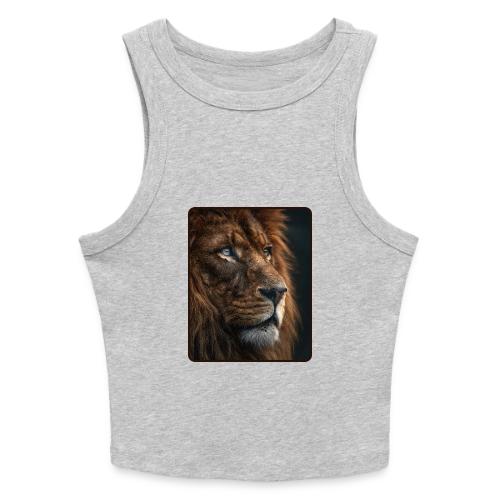 Lion Portrait Majestic Wildlife Design - Slim Fit Rib Women's Tank Top