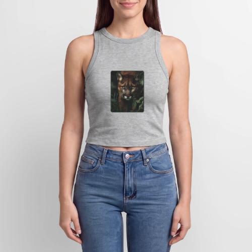 Cougar Jungle Predator Design - Slim Fit Rib Women's Tank Top