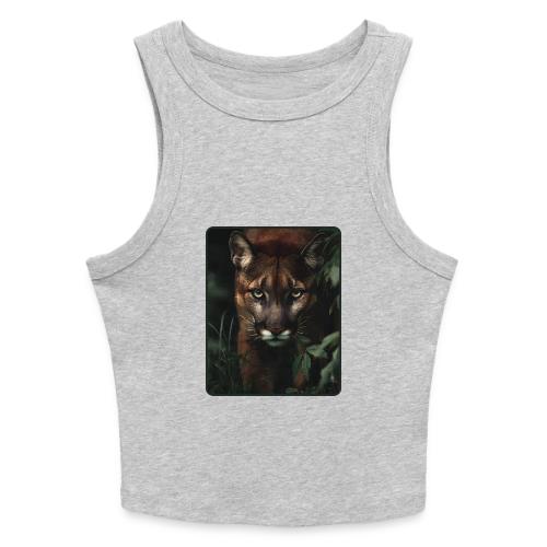 Cougar Jungle Predator Design - Slim Fit Rib Women's Tank Top