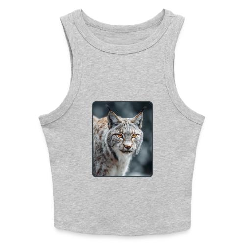 Lynx Portrait Piercing Eyes Design - Slim Fit Rib Women's Tank Top