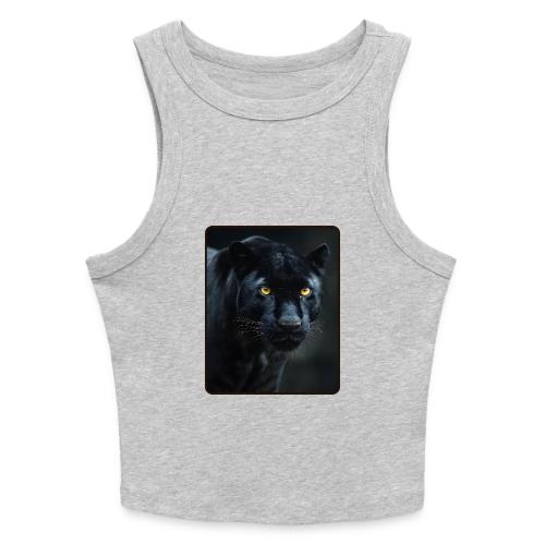 Black Panther Glowing Eyes Design - Slim Fit Rib Women's Tank Top