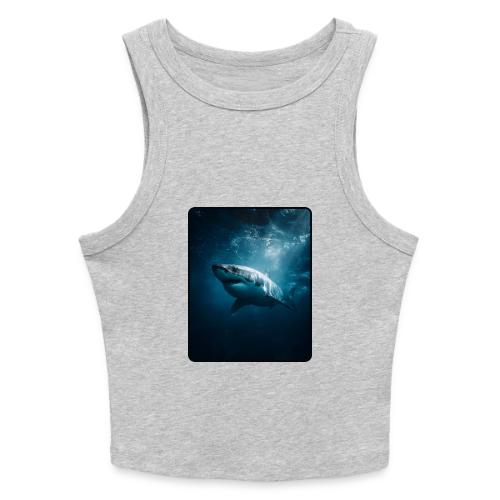 Great White Shark Ocean Design - Slim Fit Rib Women's Tank Top