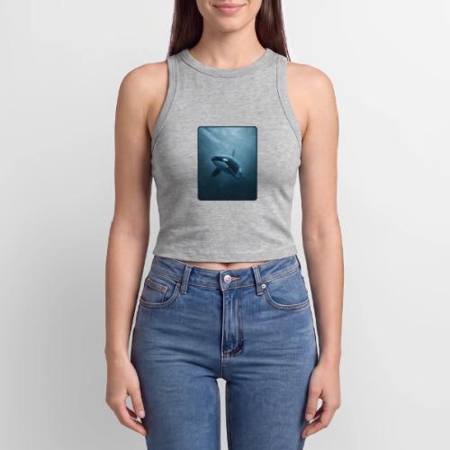 Orca Ocean Wildlife Design - Slim Fit Rib Women's Tank Top