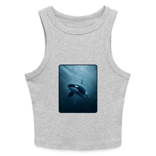 Orca Ocean Wildlife Design - Slim Fit Rib Women's Tank Top