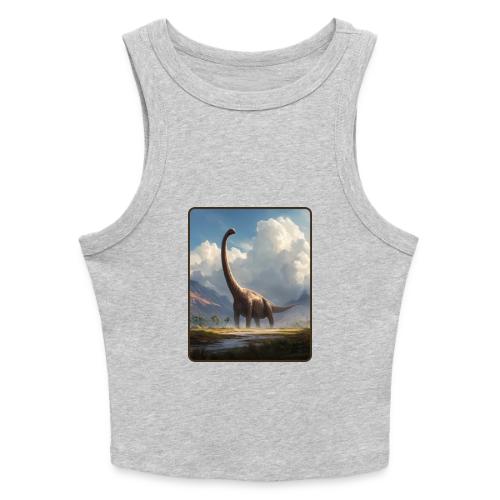 Brachiosaurus Valley Landscape Design - Slim Fit Rib Women's Tank Top