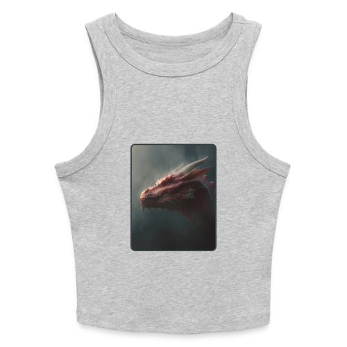 Red Dragon Fog Portrait Design - Slim Fit Rib Women's Tank Top