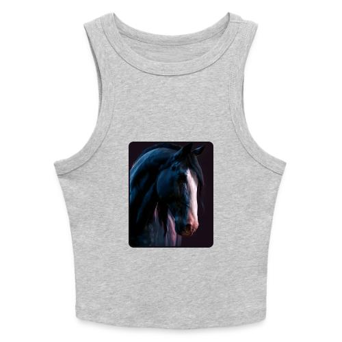 Noble Horse Cinematic Portrait Design - Slim Fit Rib Women's Tank Top