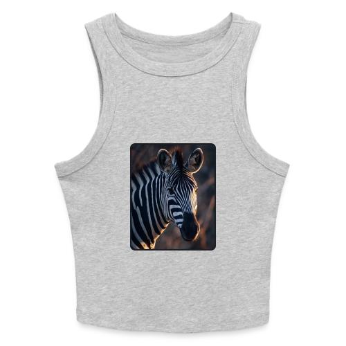 Majestic Zebra Sunset Portrait Design - Slim Fit Rib Women's Tank Top