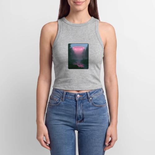Neon UFO Forest River Design - Slim Fit Rib Women's Tank Top