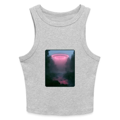 Neon UFO Forest River Design - Slim Fit Rib Women's Tank Top