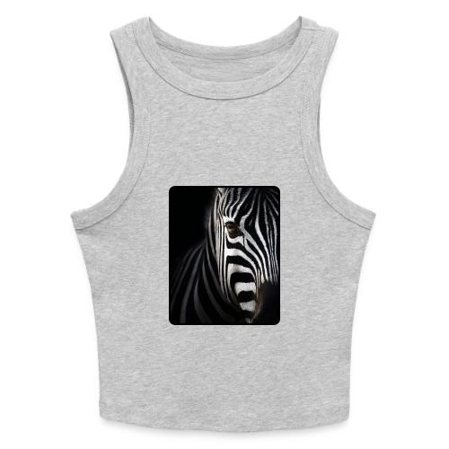 Zebra High Contrast Portrait Design - Slim Fit Rib Women's Tank Top