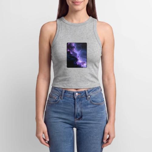 Purple Nebula Space Design - Slim Fit Rib Women's Tank Top