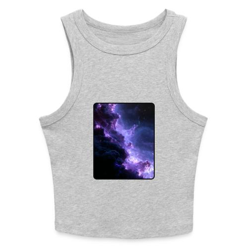 Purple Nebula Space Design - Slim Fit Rib Women's Tank Top