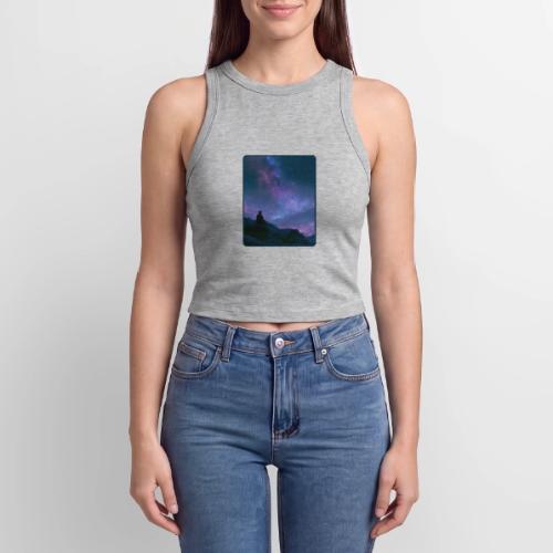 Stargazer Nebula Night Sky Art - Slim Fit Rib Women's Tank Top