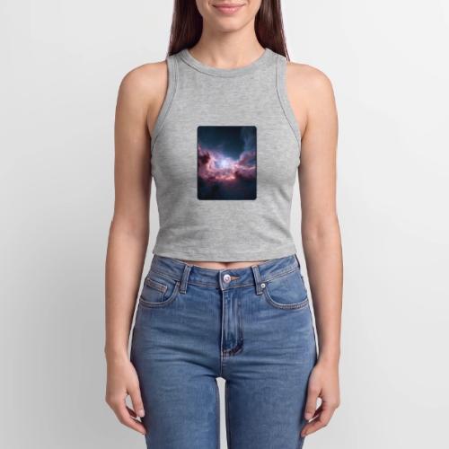 Radiant Cosmic Nebula Artwork - Slim Fit Rib Women's Tank Top