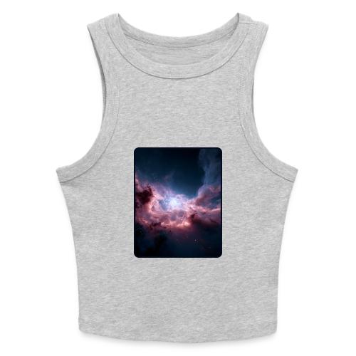 Radiant Cosmic Nebula Artwork - Slim Fit Rib Women's Tank Top