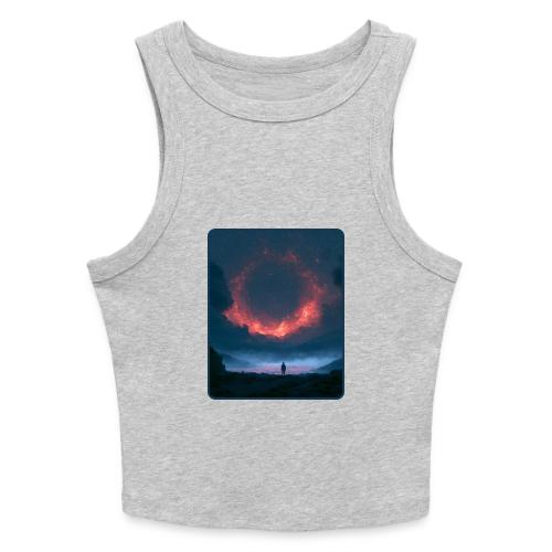 Supernova Reflection Space Scene - Slim Fit Rib Women's Tank Top