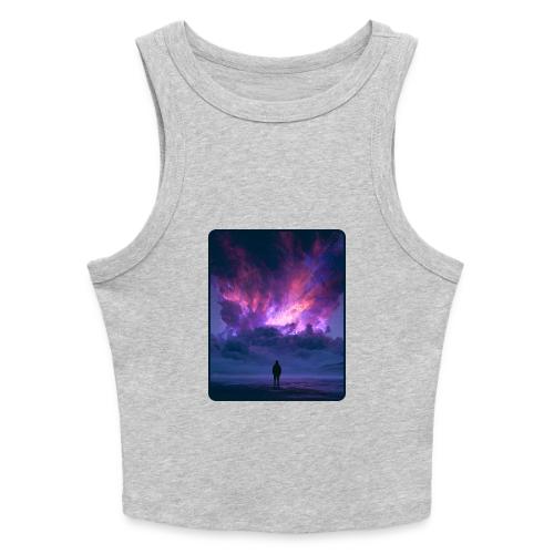Cosmic Supernova Night Design - Slim Fit Rib Women's Tank Top