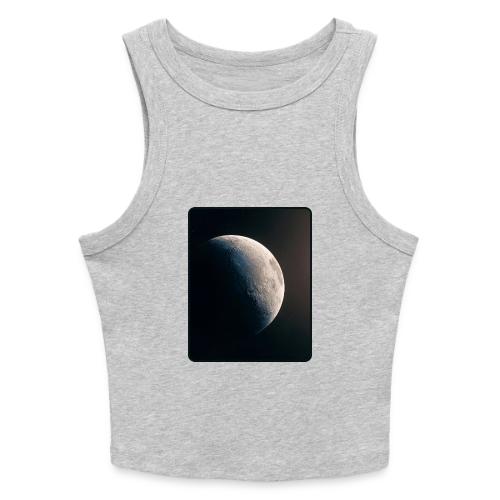 Crescent Moon Celestial Artwork - Slim Fit Rib Women's Tank Top