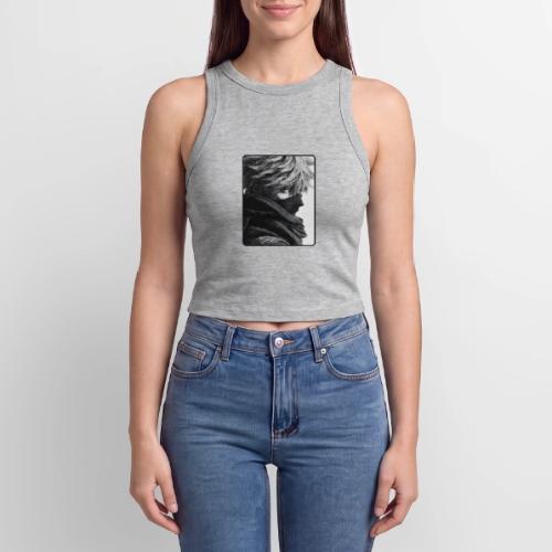 Battle-Worn Ninja Portrait - Slim Fit Rib Women's Tank Top
